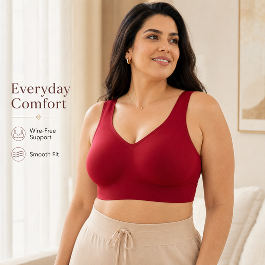 T&M Wireless Bras for Women - Full Support Seamless Bralette, Compression Sports Bra, Wirefree Bralette