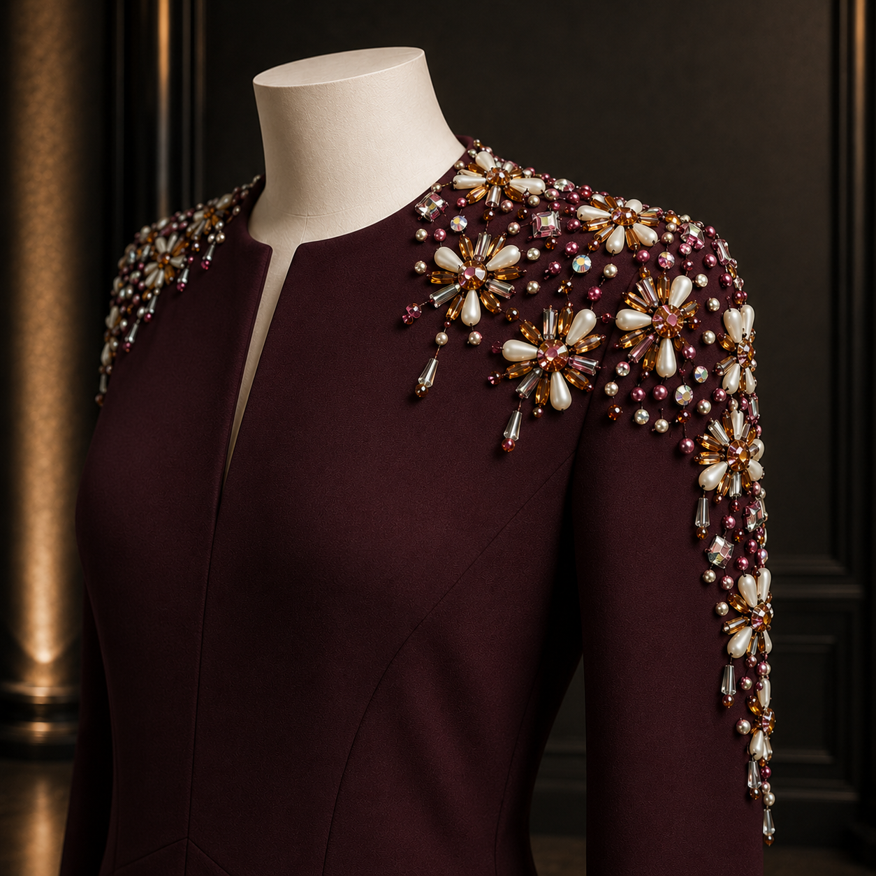 The Celestine Jeweled Gown