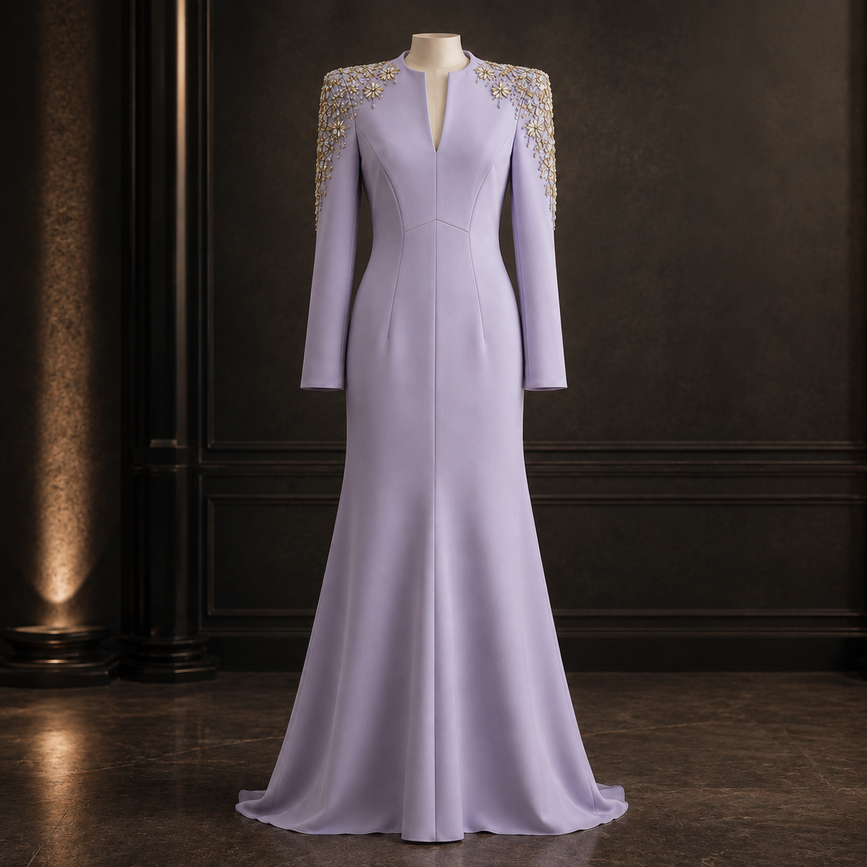 The Celestine Jeweled Gown