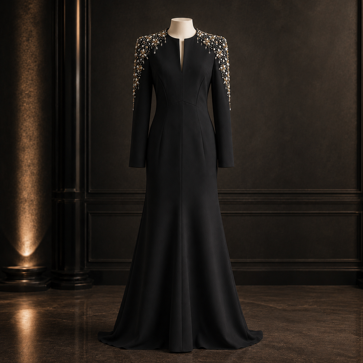 The Celestine Jeweled Gown