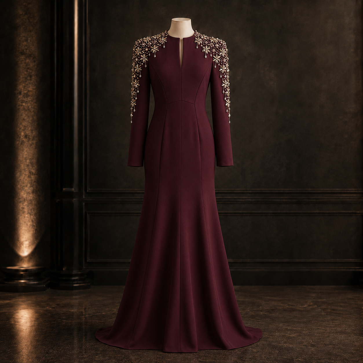 The Celestine Jeweled Gown