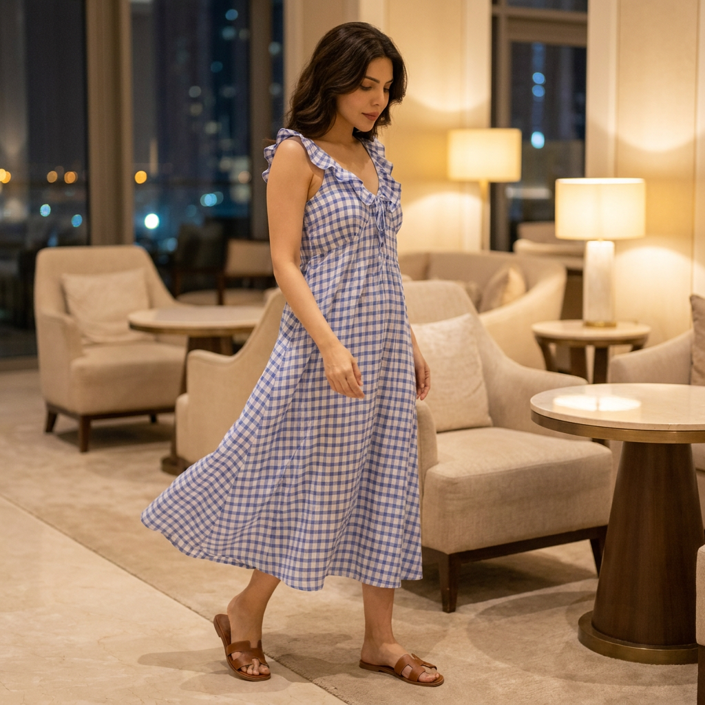 The Layali Ruffle Maxi Dress