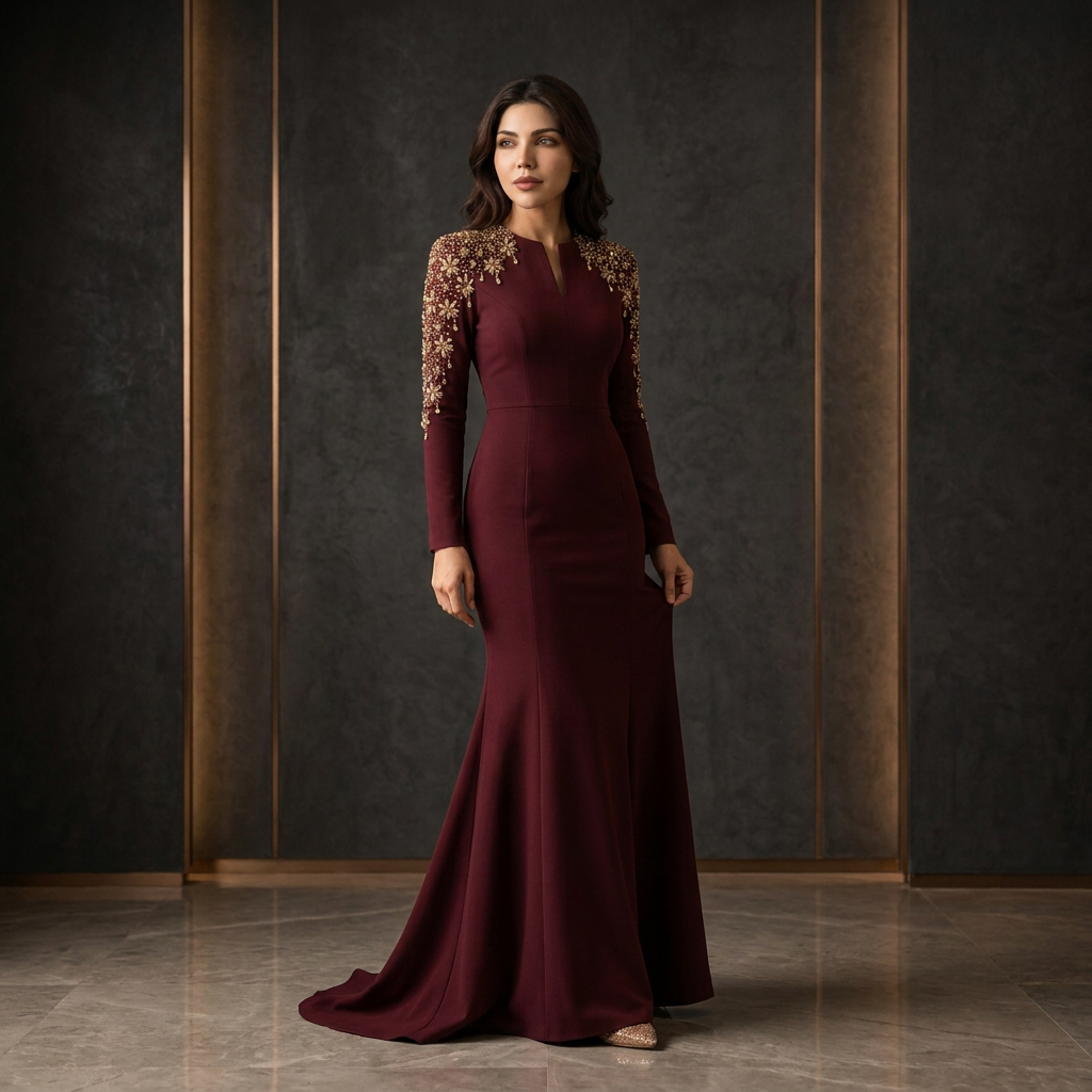 The Celestine Jeweled Gown